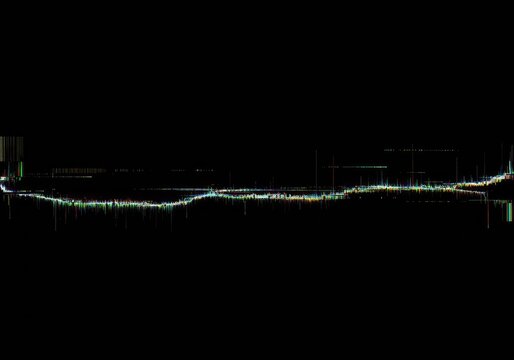 Corrupted digital signal texture featuring severe data bending, heavy scan lines, and massive blank void space, perfect for overlay or background, broken, tech, distorted
