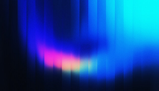 Abstract digital art background with grainy texture, blue to cyan gradient, and pink light leaks for modern branding, web design