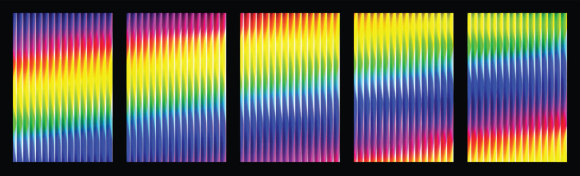 Abstract ripple background with reeded glass effect featuring soft vertical lines, smooth blur, and glossy texture, perfect for luxury cosmetic visual, presentation scene, cyberpunk aesthetic, or prem