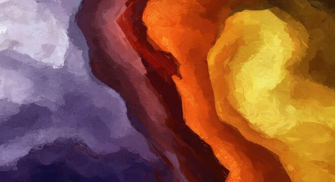 Expressive oil paint background featuring swirling shapes, vivid colors, and heavy textures. A contemporary interpretation of non-objective artistic design, illustration, macro, visual