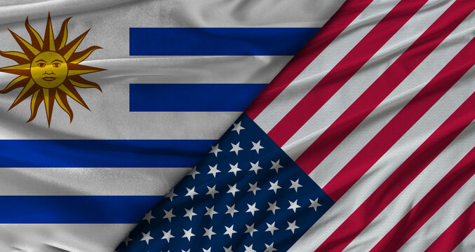 Bilateral relations between Uruguay and United States. Flag of Uruguay and United States