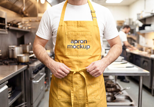 Kitchen Chef Apron Mockup