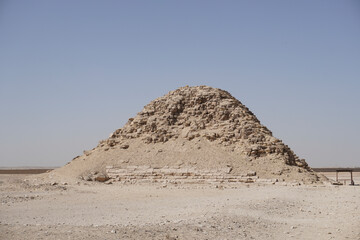 Ancient ruined stone pyramid in the desert of Egypt © Damian