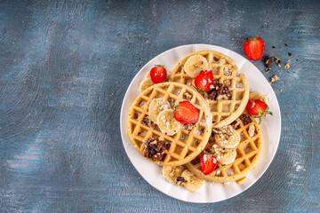 Healthy Gluten Free Banana Oats Waffles © ricka_kinamoto
