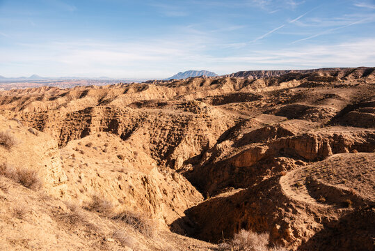 Exploration of gullies and ridges formed by wind and water in southern Spain
