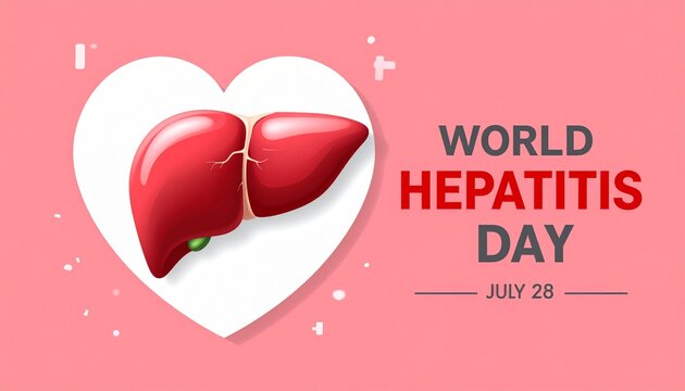 World Hepatitis Day Heart Liver Graphic