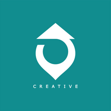 Creative pin location icon design inspiration