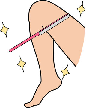 ムダ毛処理のイラスト