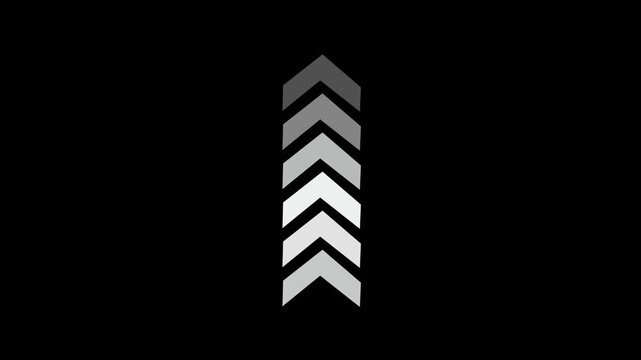 Animated upward arrow loading indicator, minimalist motion for ui progress
