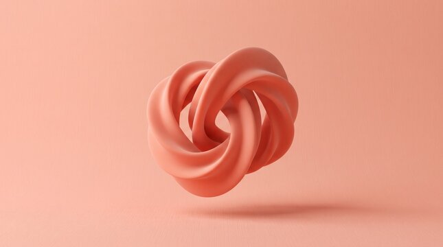Elemento abstracto 3D de forma org&aacute;nica, dise&ntilde;o minimalista moderno para branding