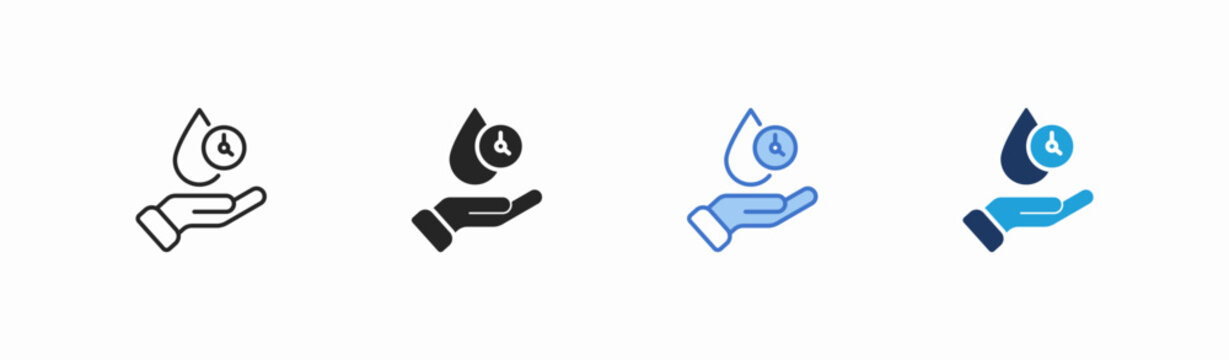 Set of resource scarcity icon collection in multiple style. Icon suitable for web and mobile application