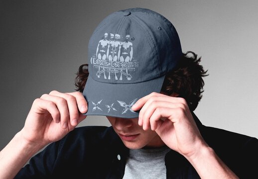 Cap Scene Mockup With Generative AI For Branding And Apparel Design