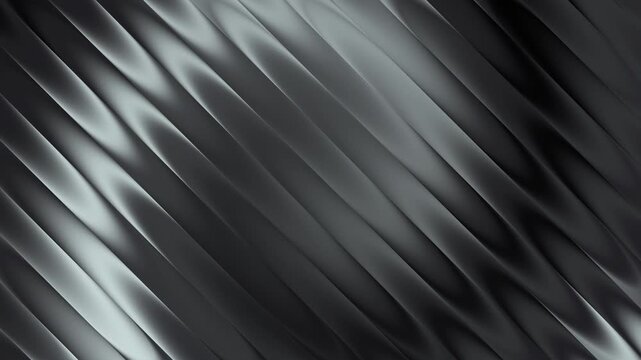 Abstract dark black silk fabric texture with soft diagonal waves and smooth glossy shadows 4K Motion Video