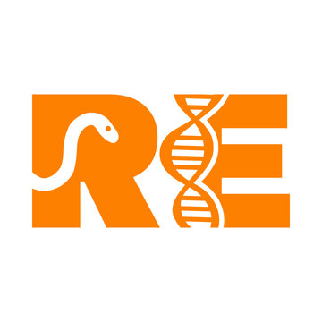 Modern DNA and Snake Letter Logo Design for Biotechnology, Genetics, Medical Research, Healthcare, Pharmaceutical, and Scientific Business Branding