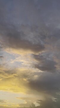 Dramatic Sky with Golden Clouds