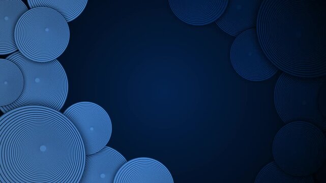 Abstract pale concentric circle border framing a center with soft shadows and a clean modern look animation