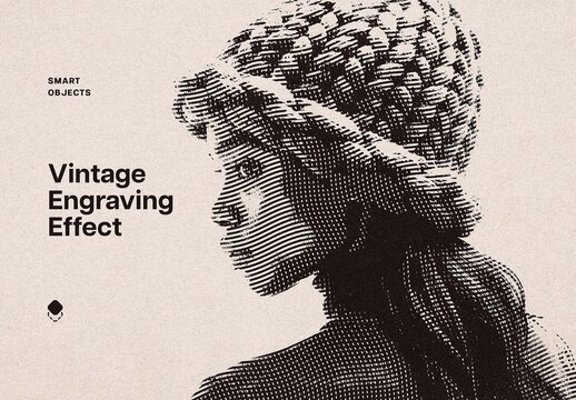 Vintage Engraving Photo Effect For Poster And Social Media Design