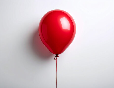 Ballon rot auf wei&szlig;en Hintergrund