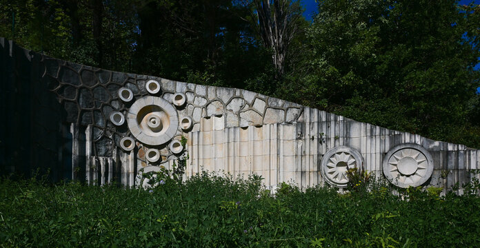 Partisan Memorial Cemetery &ndash; Yugoslav Modernist Memorial Spomenik in Mostar, Bosnia and Herzegovina, Mostar 2025-9-23
