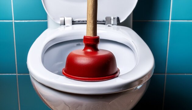 plunger to unclog a toilet successfully restoring the flow of water