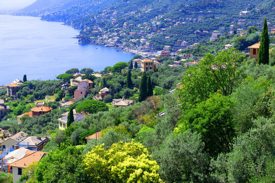 Aerial of the Italian Riviera.