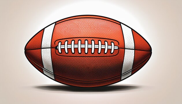 american football for collegiate or professional games on white background