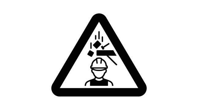 Falling Objects Warning Sign for Construction Site Safety