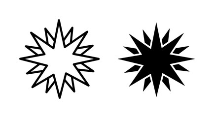 Explosion Burst Icons, Starburst Shapes, Black and White Graphic Elements for Impactful Design © Munia