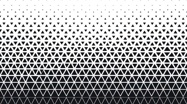 Seamless gradient pattern of small black triangles on white background with triangle gradient geometric seamless background monochrome abstract repeating minimalist backdrop
