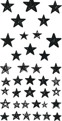 Fototapeta premium collection of sketch stars, hand drawn, doodle elements, simple icons, graphic shapes, abstract elements, graphic design
