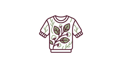 Sweater with leaf design on front. © Kamil