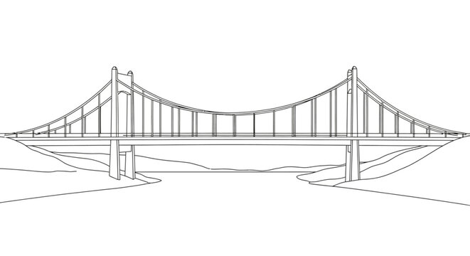 Suspension Bridge Structural Engineering Design.