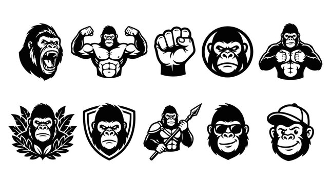 Gorilla Mascot Logo Collection