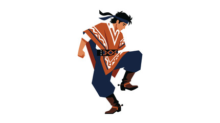 Obraz premium Gaucho Dancer Performing Traditional South American Folk Dance