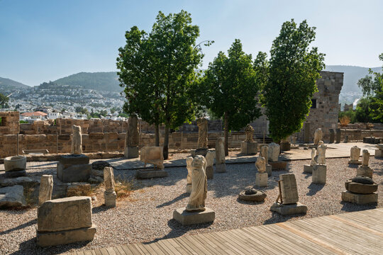 Exploration of historical ruins and ancient artifacts at Saint Peters Castle in Bodrum, Turkey
