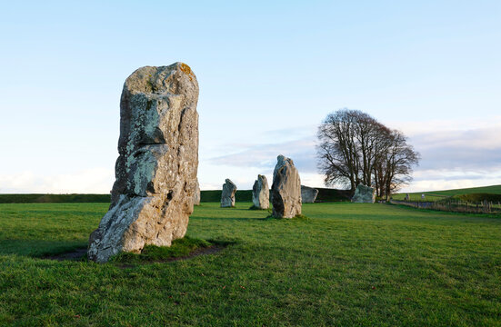 Standing stones at Avebury showcase ancient Neolithic architecture and historical significance in the United Kingdom