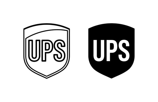 UPS Logo Vector Icons, Shipping Company Emblem, Delivery Service Brand Mark, Logistics Symbol Set