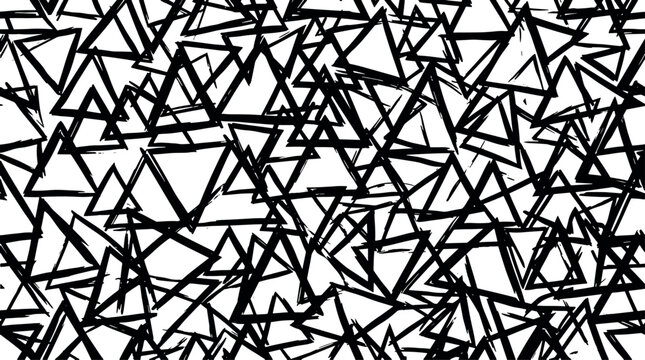Seamless background pattern of hand drawn sketch style black triangles with triangle seamless geometric background abstract illustration artistic wallpaper backdrop creative