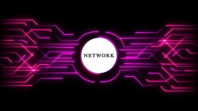 Futuristic digital network connection concept. High-tech global communication infrastructure with glowing data pathways.
