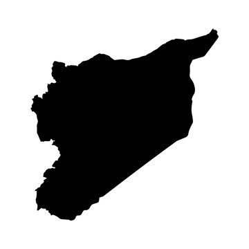 Syrian Arab Republic map icon Asia logo design illustration