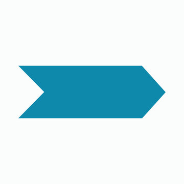 Arrow pointing right vector illustration, blue, flat, simple, clean, geometric, forward, next, navigation, interface element, design, progress, indicator, straight, white background, button, icon.