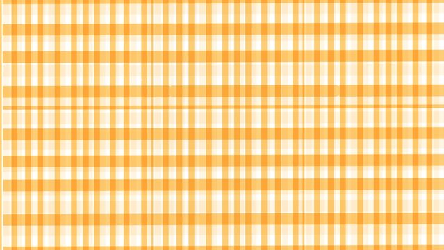 Yellow and orange gingham plaid seamless grid pattern background