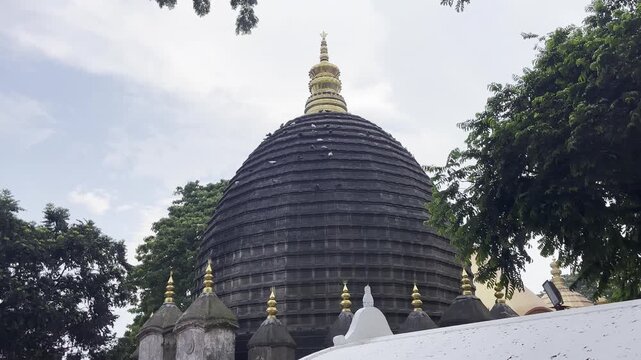 Tilt down shot of Maa Kamakhya Temple Guwahati Assam nilachal heel