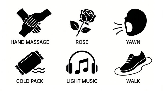 The local care aromatic leisure lifestyle icon represents the concepts of hand relaxation, fragrance soothing, and light exercise regulating physical and mental state.
