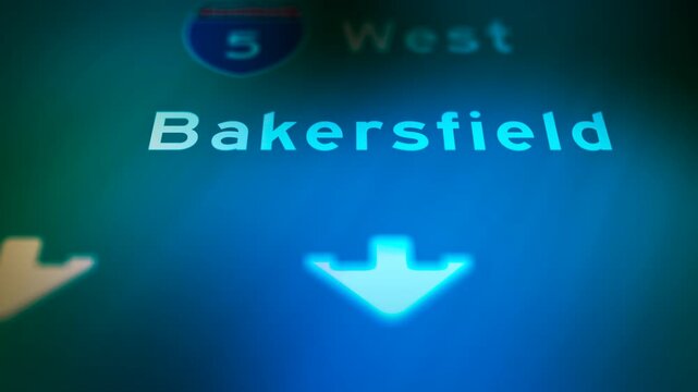Crime Filler Shot - Cinematic Oregon State Highway Sign - Bakersfield