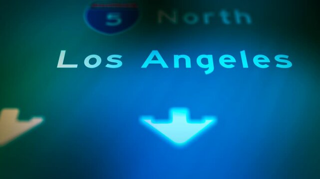 Crime Filler Shot - Cinematic Oregon State Highway Sign - Los Angeles