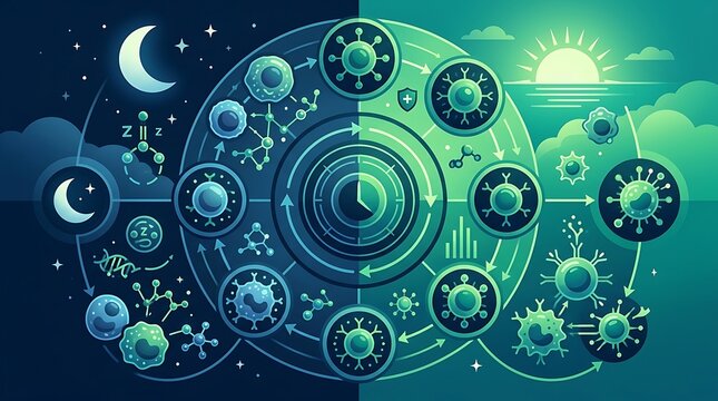Circadian rhythm and immune system biological cycle day and night