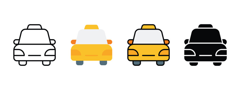 Airport Taxi Icon for Travel Transportation and Passenger Transfer Services