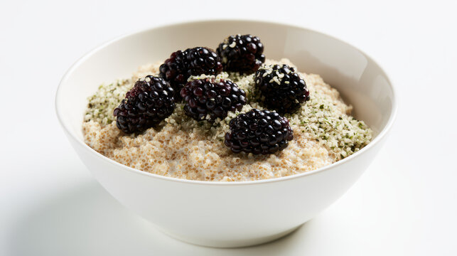 modern sprouted amaranth grain porridge in a bowl