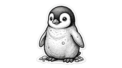 Cute little penguin standing alone. © namir